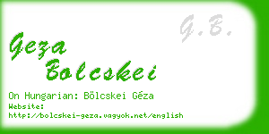geza bolcskei business card